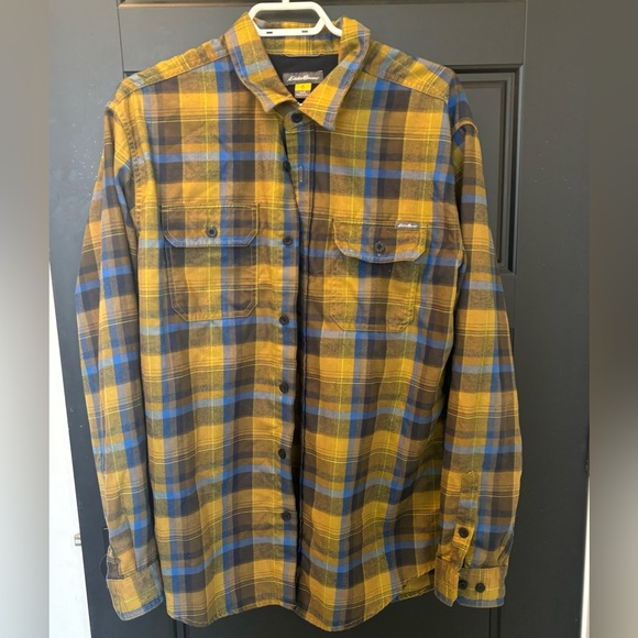 🔥2/$30🔥Eddie Bauer Plaid Long Sleeve Men’s Size Large - Picture 1 of 3